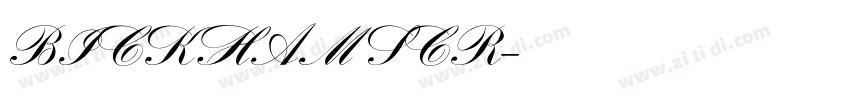BICKHAM SCR字体转换